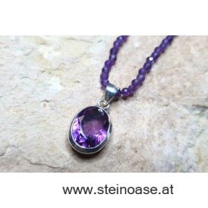 Anhänger Amethyst facettiert, 925 Silber